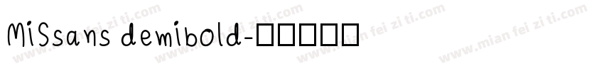 MiSsans demibold字体转换